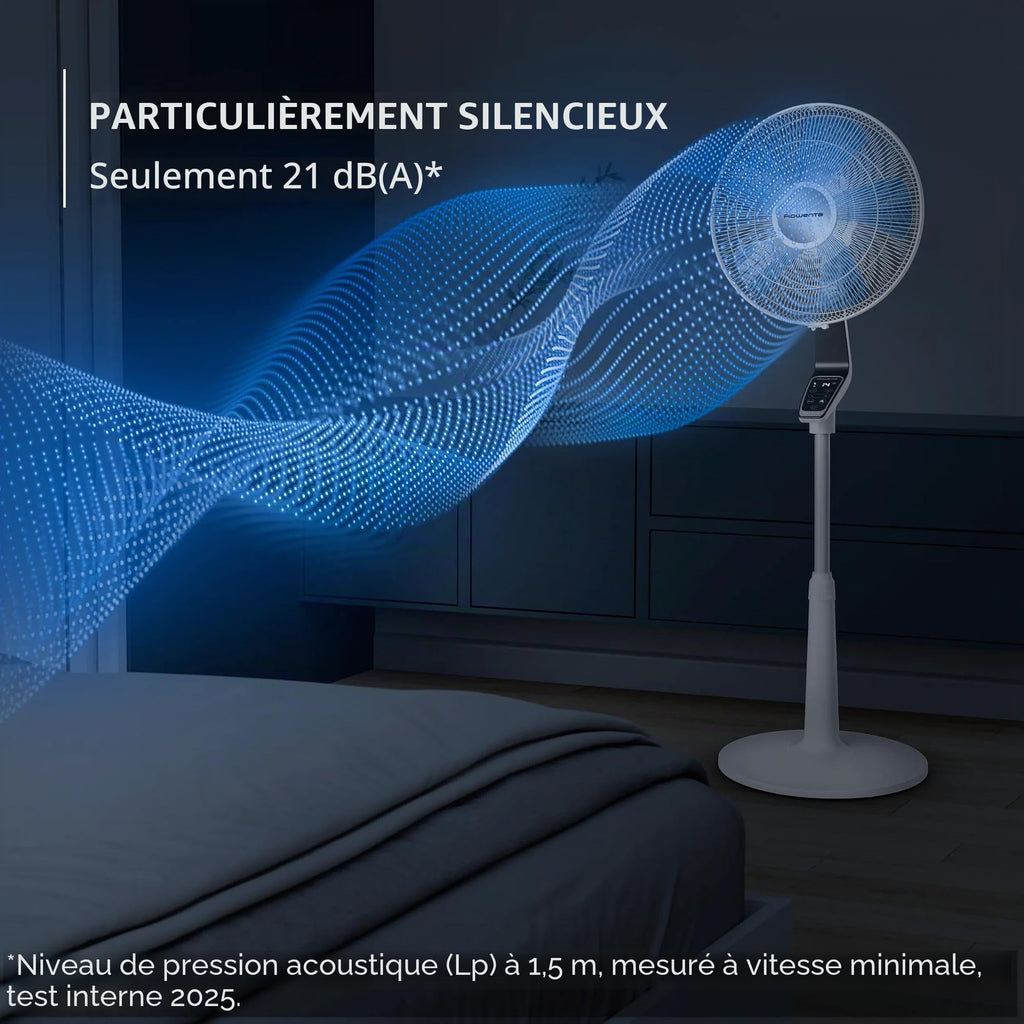 Ventilateur sur pied Turbo Silence Extreme VU5677 10 vitesses 60 m³/min télécommande oscillation 120° minuterie 12 h
