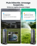 Système d’irrigation intelligent IrriSense 2 Multi-Zones Contrôle par Application Capteur de Pluie Jusqu’à 446 m²