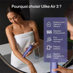 Épilateur IPL Lumière Pulsée Refroidissement Saphir 550–1200 nm 3 Modes 4 Accessoires Corps Visage Maillot Aisselles