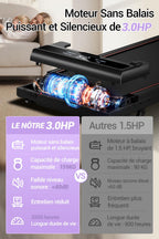 Tapis de Course Pliable Adulte X5F en Acier Allié 10 km/h Inclinaison 16 % Moteur 3 CV Charge Max 159 kg Accoudoirs Télécommande