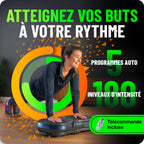Plateforme Vibrante d’Exercice Corps Entier 180 Niveaux 5 Programmes Écran LCD Télécommande Câbles d’Entraînement Charge 100 kg