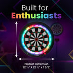 Jeu de Fléchettes Électronique Intelligent 3S en Plastique Bluetooth Compatible Smartphone et Tablette Application Mobile Épaisseur 4 cm