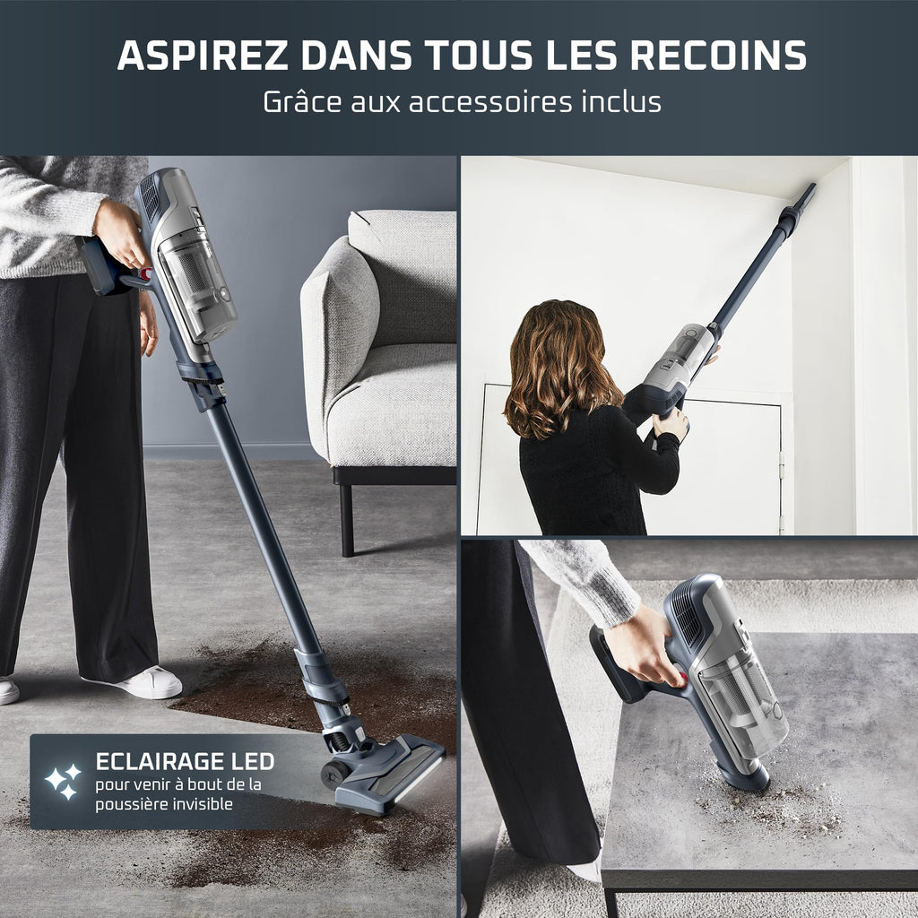 Aspirateur balai sans fil multifonction X-Pert6.60 RH6836EO 100W batterie 18V autonomie 45 minutes filtre et bac à poussière