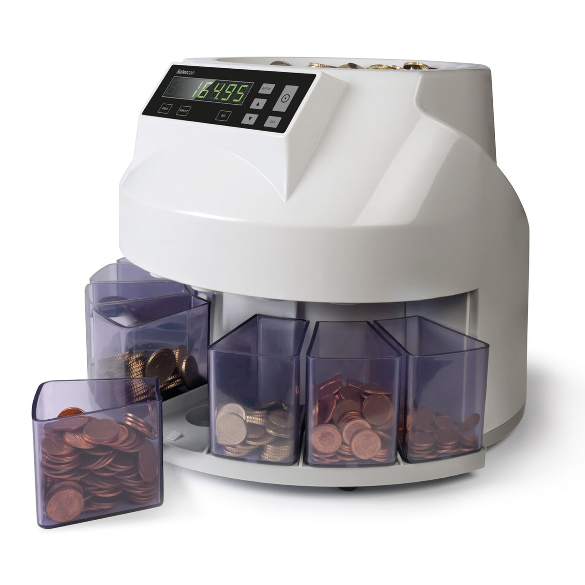Euro coin counter and sorter 1250 coin counting machine with denomination sorting and batch processing