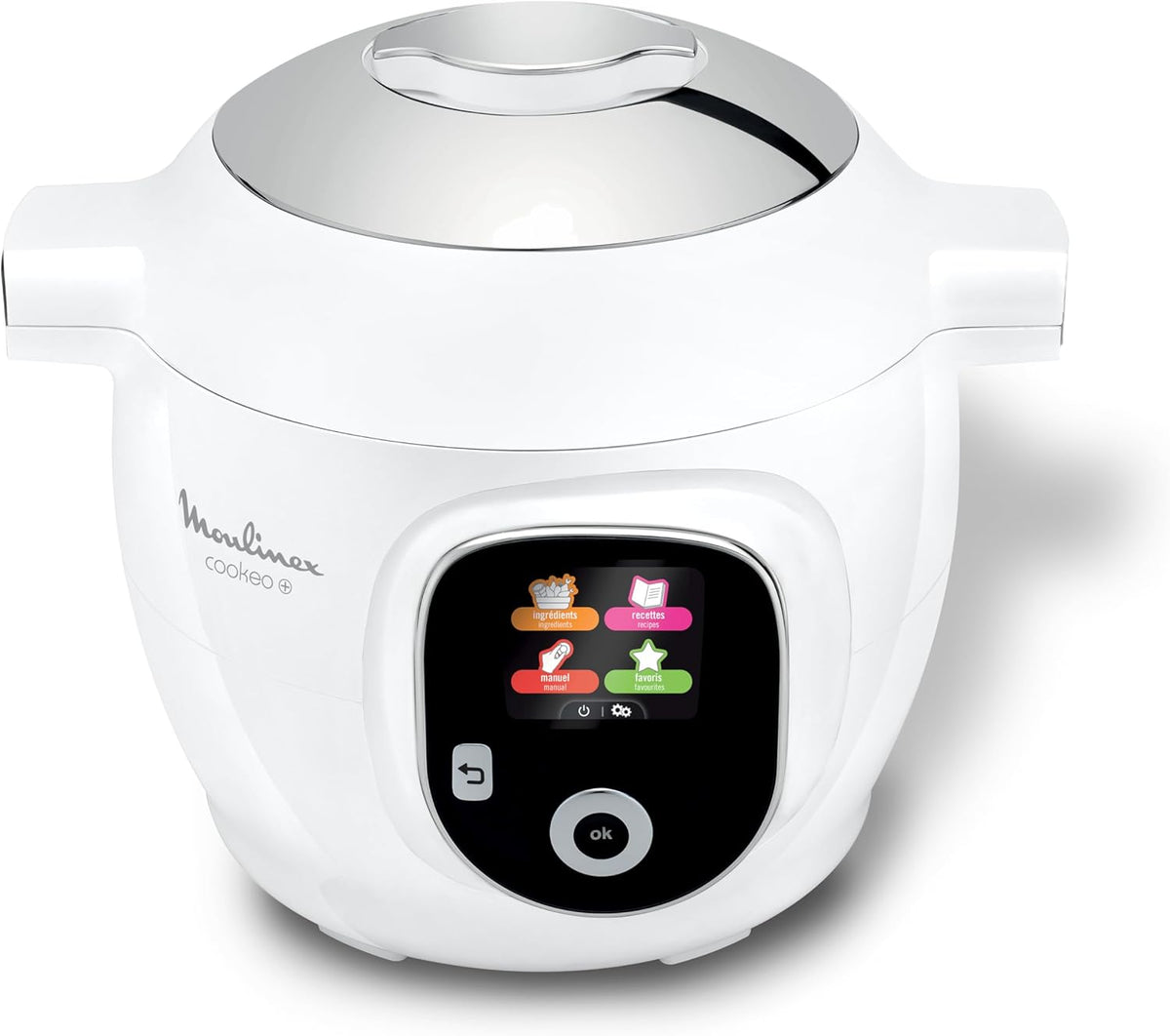 Multicuiseur intelligent Cookeo CE854110 6 L 1600 W avec 80 recettes intégrées 6 modes de cuisson blanc