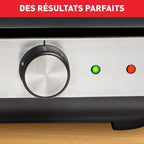 Plancha électrique XXL 2300 W en acier inoxydable plaque antiadhésive thermostat réglable 5 positions usage intérieur extérieur