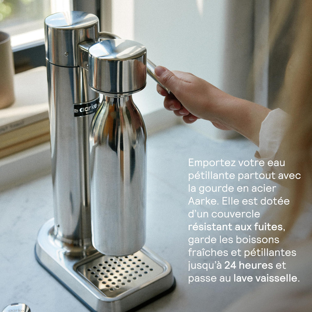 Machine à soda Carbonator 3 avec bouteille d'eau finition acier inoxydable système de gazéification manuelle