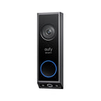 Sonnette vidéo E340 avec caméra double objectif 2K Full HD vision nocturne couleur carillon sans fil stockage local 128 Go WiFi