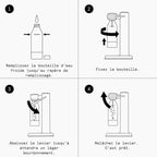 Machine à soda Carbonator 3 avec bouteille d'eau finition acier inoxydable système de gazéification manuelle