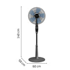 Ventilateur sur pied Turbo Silence Extreme VU5677 10 vitesses 60 m³/min télécommande oscillation 120° minuterie 12 h