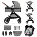 Poussette bébé 3 en 1 ESME avec siège auto i-Size 40-75 cm système de voyage nacelle pliable nouveau-né jusqu'à 25 kg