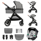 Poussette bébé 3 en 1 ESME avec siège auto i-Size 40-75 cm système de voyage nacelle pliable nouveau-né jusqu'à 25 kg