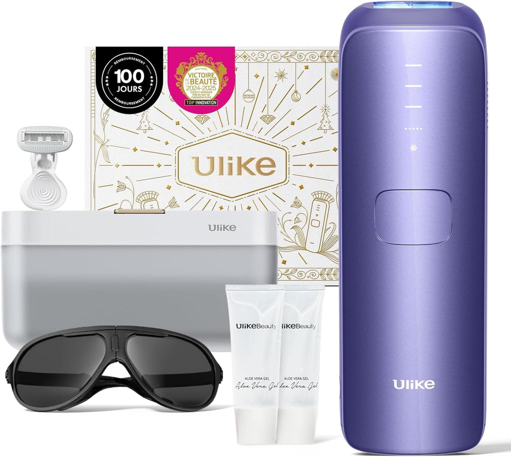 Épilateur IPL Lumière Pulsée Refroidissement Saphir 550–1200 nm 3 Modes 4 Accessoires Corps Visage Maillot Aisselles