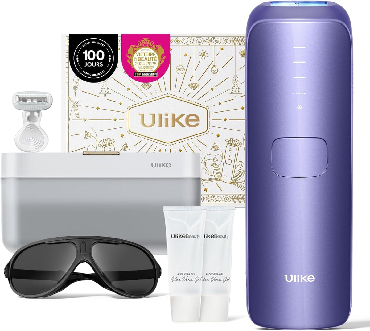 Épilateur IPL Lumière Pulsée Refroidissement Saphir 550–1200 nm 3 Modes 4 Accessoires Corps Visage Maillot Aisselles