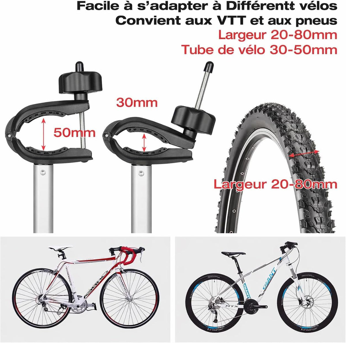 Porte-vélos attelage voiture 2 vélos charge 60 kg pliable avec feu arrière support plaque d'immatriculation noir