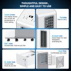 Climatiseur mobile 9000 BTU 4 en 1 refroidissement ventilation déshumidification modèle portable avec minuterie 24 h 3 vitesses