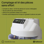 Euro coin counter and sorter 1250 coin counting machine with denomination sorting and batch processing