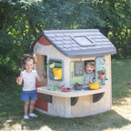 Maison de jardin enfant Mud Cooking House grand plan de travail 16 accessoires 139 x 132 x 144 cm modèle 7600810505