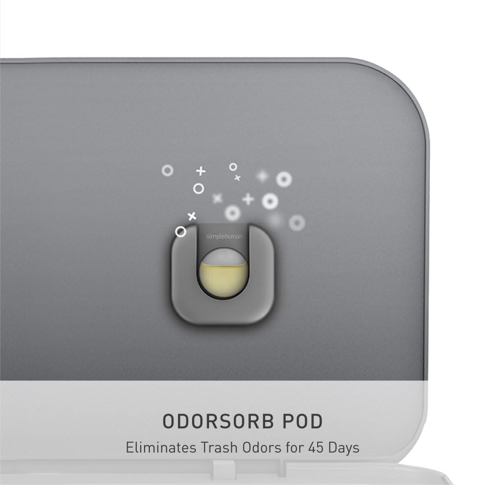Poubelle de cuisine rectangulaire à pédale en acier inoxydable 45 L avec réserve à sacs fermeture silencieuse et couvercle anti-odeurs