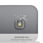 Poubelle de cuisine rectangulaire à pédale en acier inoxydable 45 L avec réserve à sacs fermeture silencieuse et couvercle anti-odeurs