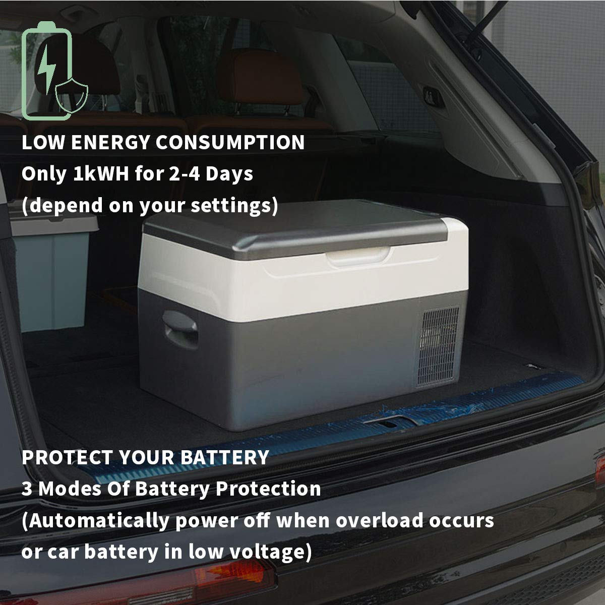 Réfrigérateur voiture portable à compression 12V G22 22L avec congélateur réfrigérateur température réglable protection batterie