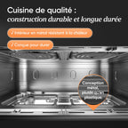 Friteuse à air chaud double zone 10 L Twinfry avec séparateur amovible température réglable 40-240 °C cuisson sans huile
