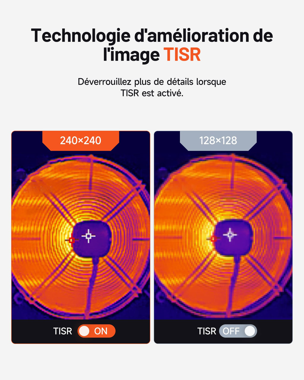 Caméra thermique infrarouge TC004 Mini 240x240 25Hz autonomie 15 heures mesure thermique CVC inspection