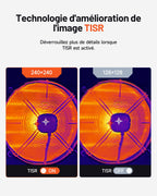 Caméra thermique infrarouge TC004 Mini 240x240 25Hz autonomie 15 heures mesure thermique CVC inspection