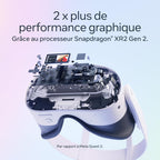 Casque VR sans fil Meta Quest 3S 128 Go réalité virtuelle processeur Snapdragon XR2 Gen 2 8 Go RAM