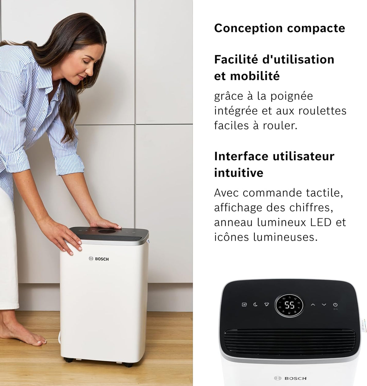 Déshumidificateur Dry 4000 silencieux efficace maison chambre jusqu’à 33 m² séchage linge rapide