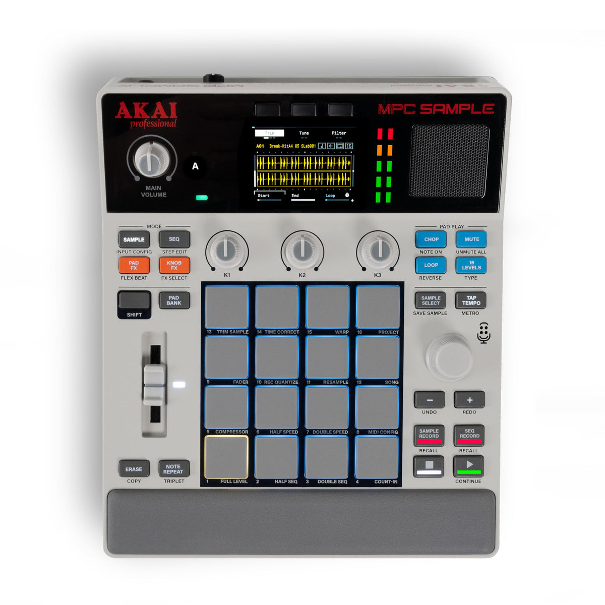 Échantillonneur Portable MPC 16 Pads USB-C Batterie Rechargeable avec Haut-Parleur Microphone pour Séquençage
