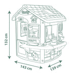 Maison de jardin enfant Mud Cooking House grand plan de travail 16 accessoires 139 x 132 x 144 cm modèle 7600810505