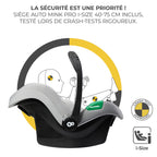 Poussette bébé 3 en 1 ESME avec siège auto i-Size 40-75 cm système de voyage nacelle pliable nouveau-né jusqu'à 25 kg