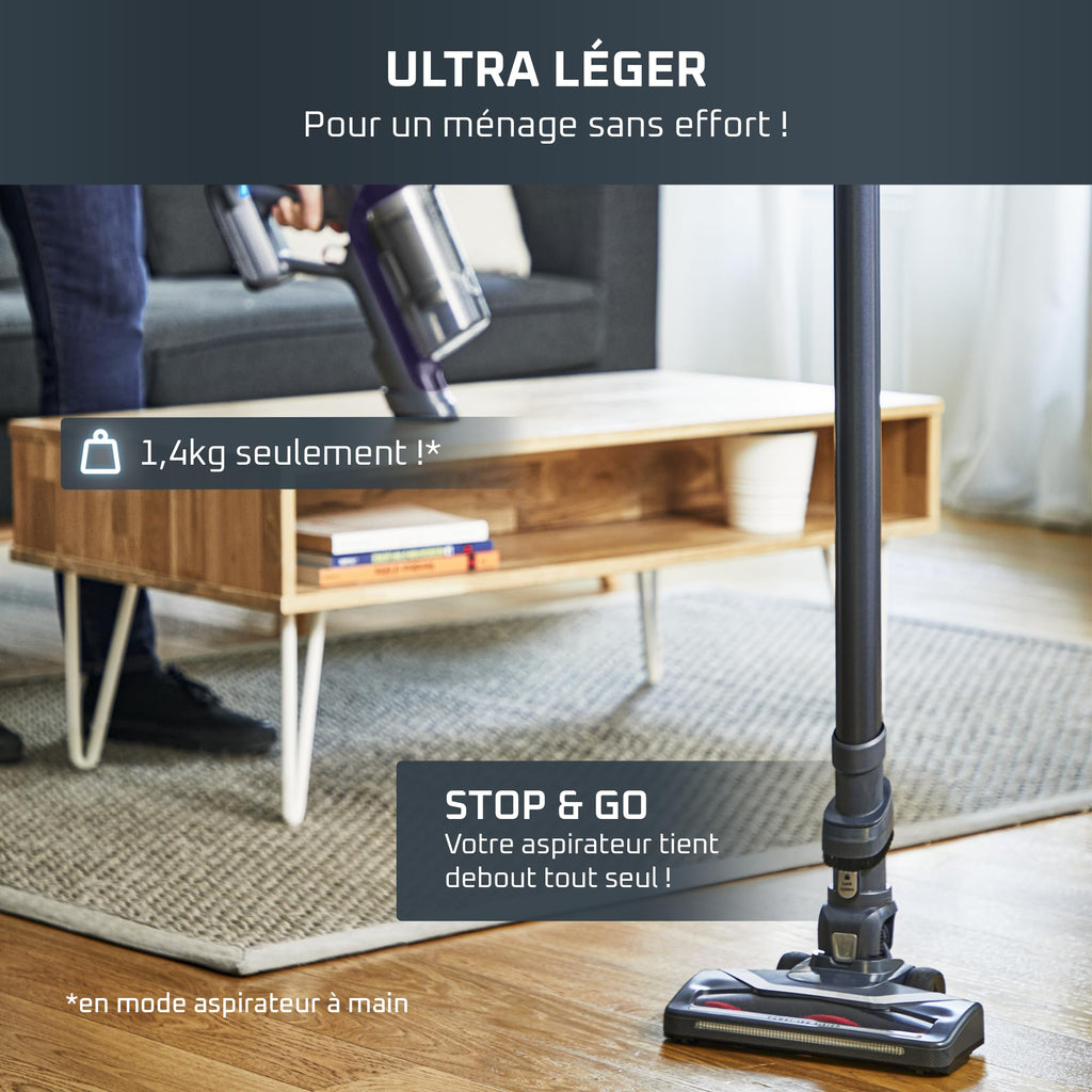 Aspirateur balai sans fil multifonction X-Pert6.60 RH6836EO 100W batterie 18V autonomie 45 minutes filtre et bac à poussière