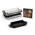 Grill électrique intelligent Optigrill 4 en 1 XL 2200 W en acier inoxydable avec cuisson automatique 12 programmes capacité 8 personnes