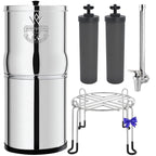 Système de filtration d'eau par gravité Venus 5,6 L en acier inoxydable AISI 304 avec robinet niveau d'eau et filtres O'Pure 2