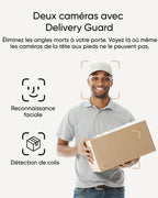 Sonnette vidéo E340 avec caméra double objectif 2K Full HD vision nocturne couleur carillon sans fil stockage local 128 Go WiFi