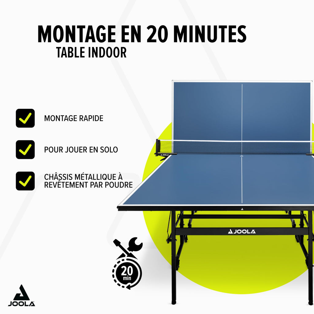 Table de Ping-Pong Indoor Pliable 274 x 152,5 x 76 cm Plateau 12 mm avec Filet Inclus