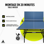 Table de Ping-Pong Indoor Pliable 274 x 152,5 x 76 cm Plateau 12 mm avec Filet Inclus