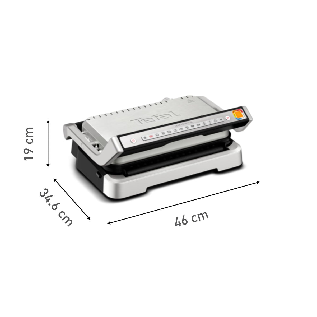 Grill électrique intelligent Optigrill 4 en 1 XL 2200 W en acier inoxydable avec cuisson automatique 12 programmes capacité 8 personnes