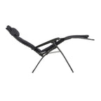 Fauteuil Relax Zéro Gravité Multiposition Pliant Jardin Intérieur Toile AirComfort 3 couches 3D Mesh Noir Acier