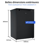 Congélateur armoire CSD90D4D 85L porte unique format compact thermostat réglable porte réversible -24°C 39dB noir