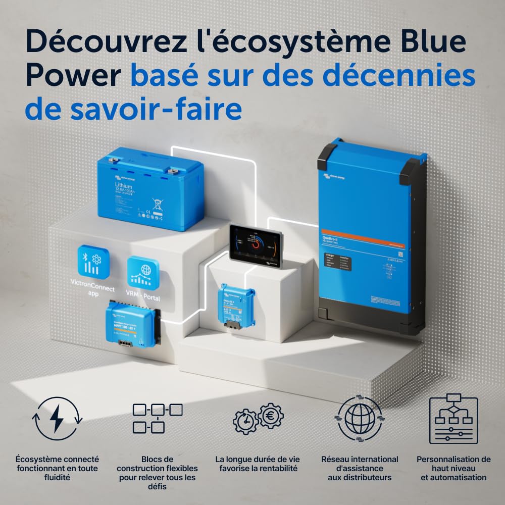 Contrôleur de charge solaire MPPT SmartSolar 100/50 100V 50A 12/24V Bluetooth écran LCD