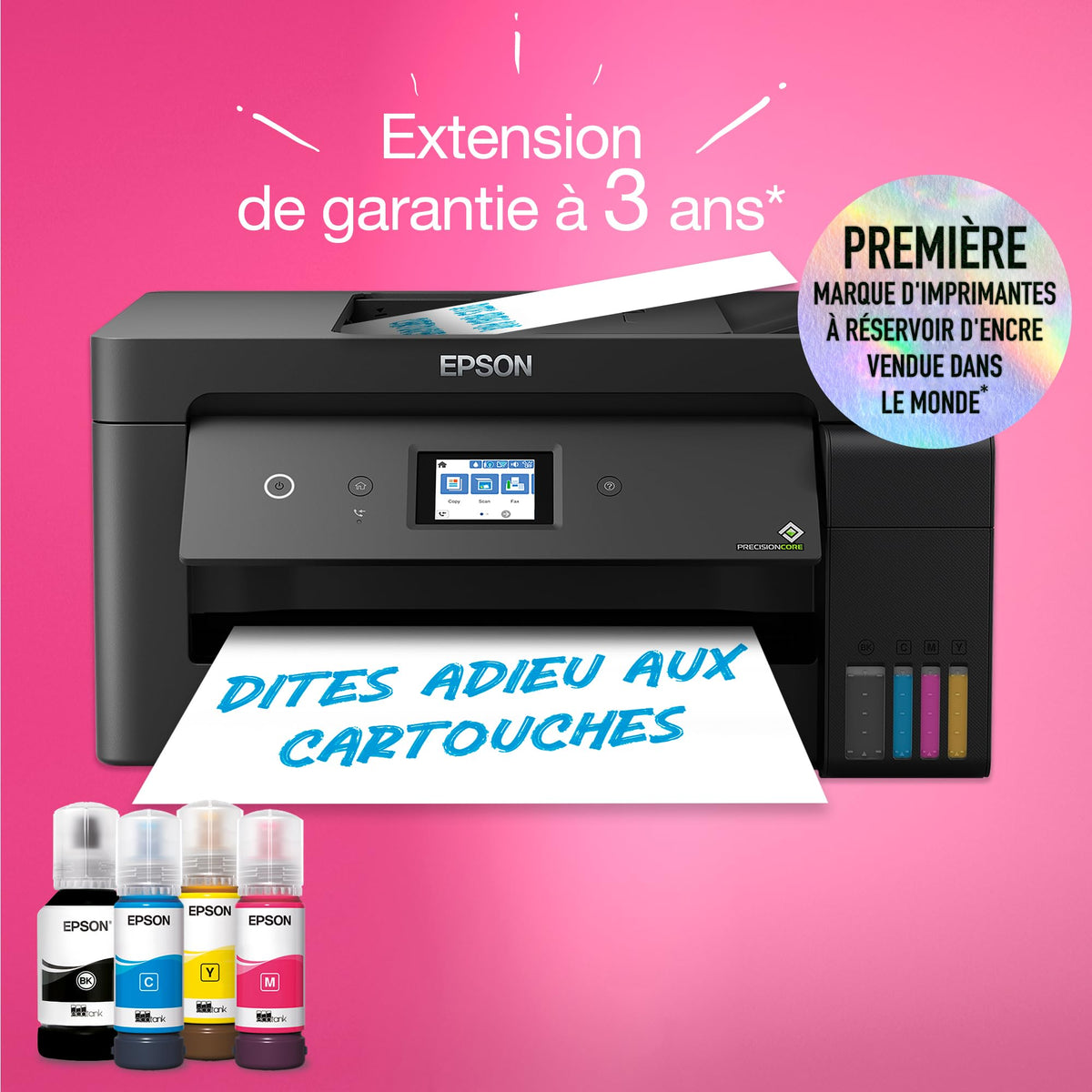 Imprimante Multifonction ET-15000 Réservoirs d’Encre A3+ Wi-Fi Recto Verso Automatique Numérisation Copie Fax ADF 35 Feuilles