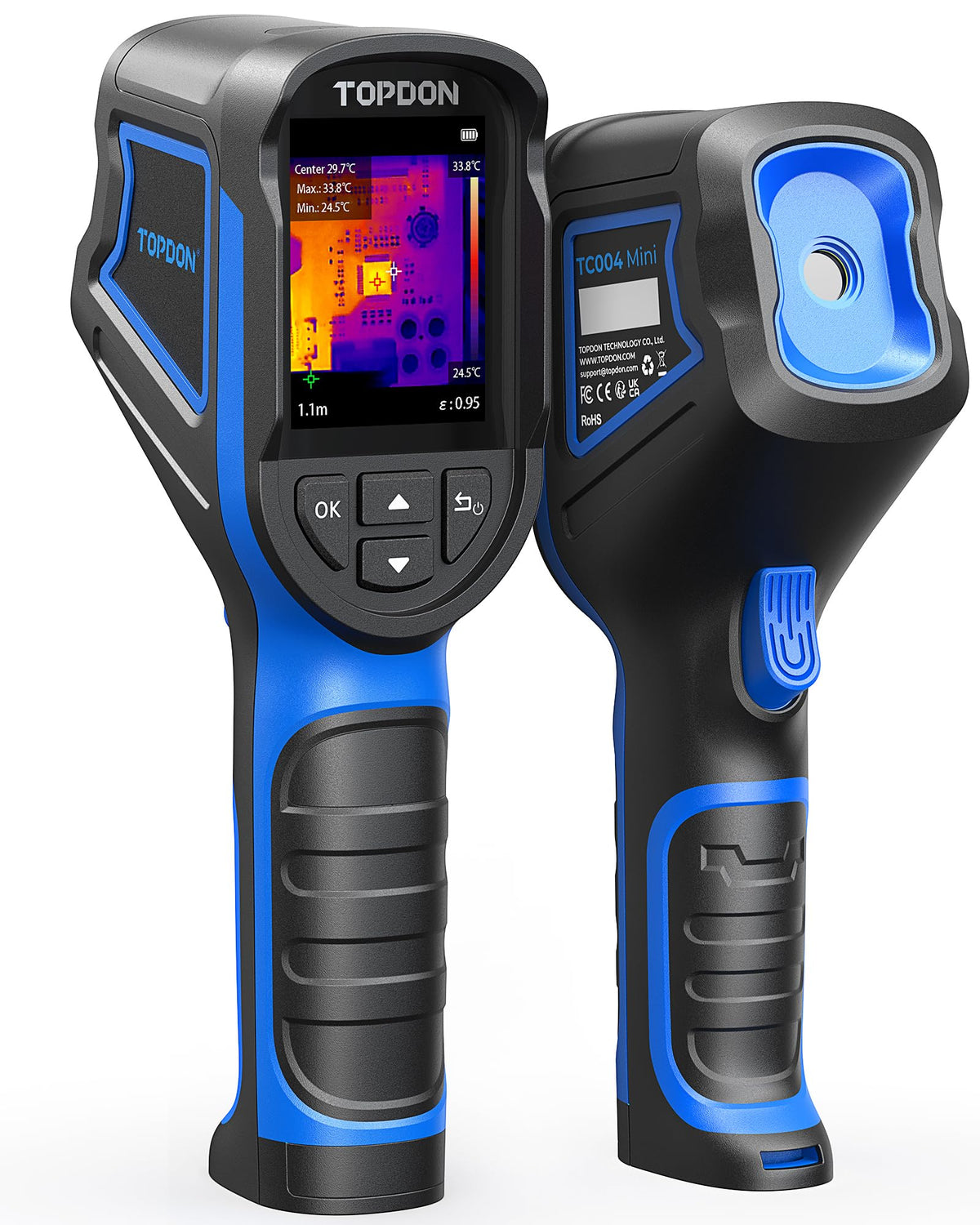Caméra thermique infrarouge TC004 Mini 240x240 25Hz autonomie 15 heures mesure thermique CVC inspection