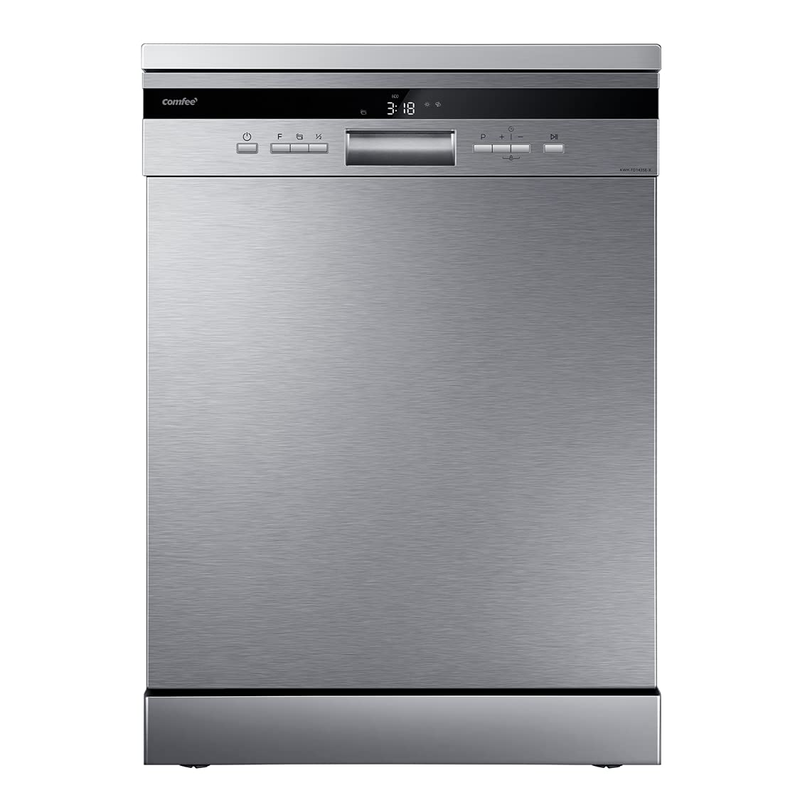 Lave-vaisselle pose libre FD1435E-X 14 couverts 60 cm 8 programmes 44 dB ouverture automatique séchage intensif acier inoxydable