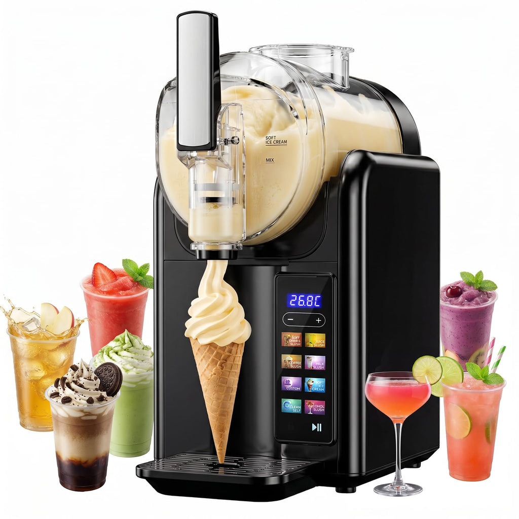 Machine à granité 7-en-1 BS-B3 capacité 2 L avec écran LED programmes slush smoothie milkshake cocktail et nettoyage automatique