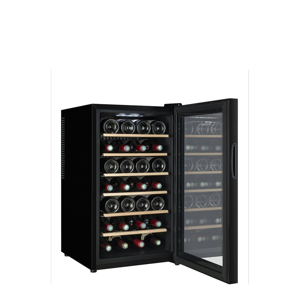 Cave à vin hybride 28SILENCE 28 bouteilles température réglable porte vitrée éclairage LED classe énergétique F