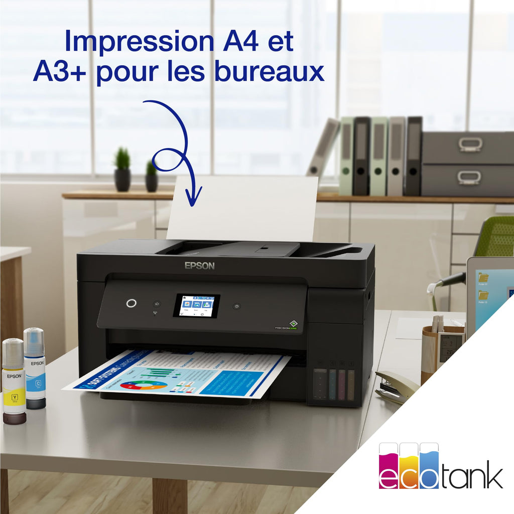 Imprimante Multifonction ET-15000 Réservoirs d’Encre A3+ Wi-Fi Recto Verso Automatique Numérisation Copie Fax ADF 35 Feuilles