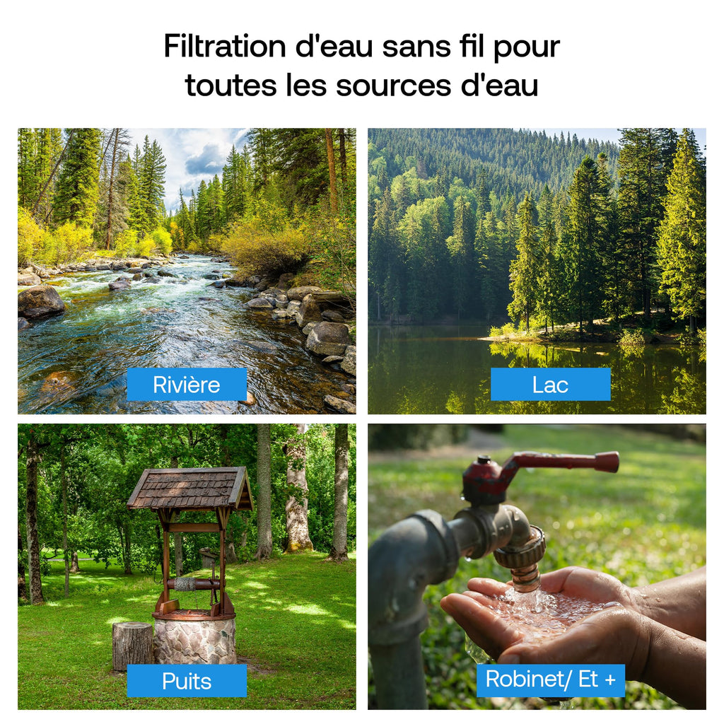 Système de filtration d'eau par gravité Venus 5,6 L en acier inoxydable AISI 304 avec robinet niveau d'eau et filtres O'Pure 2